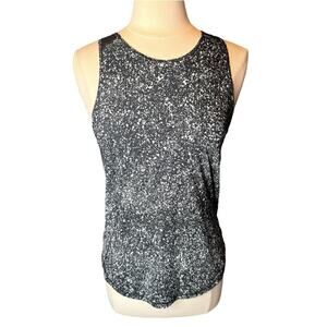 Lululemon Sculpt Tank II Black White Splatter Mesh:M ($58) Running Athletic